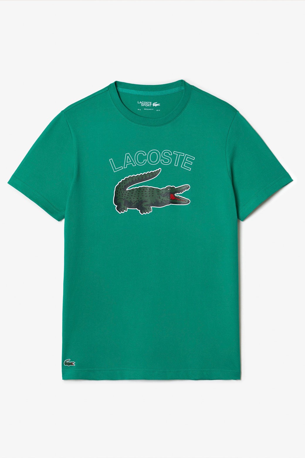 Suponer Desmañado Es barato Camiseta Lacoste Sport Estampado Cocodrilo Verde