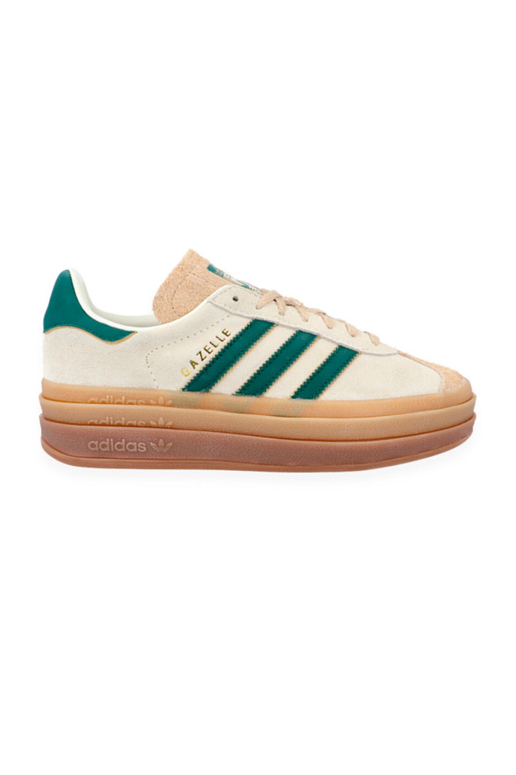 Zapatillas Gazelle Bold W Beige y verde