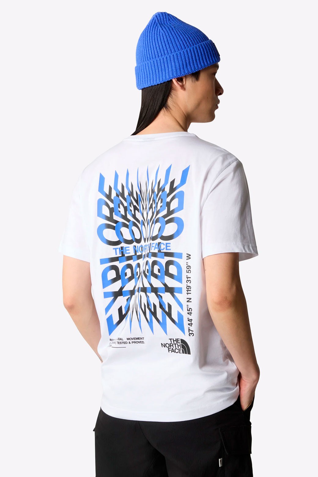 Camiseta The North Face Coordinates Blanco y Azul