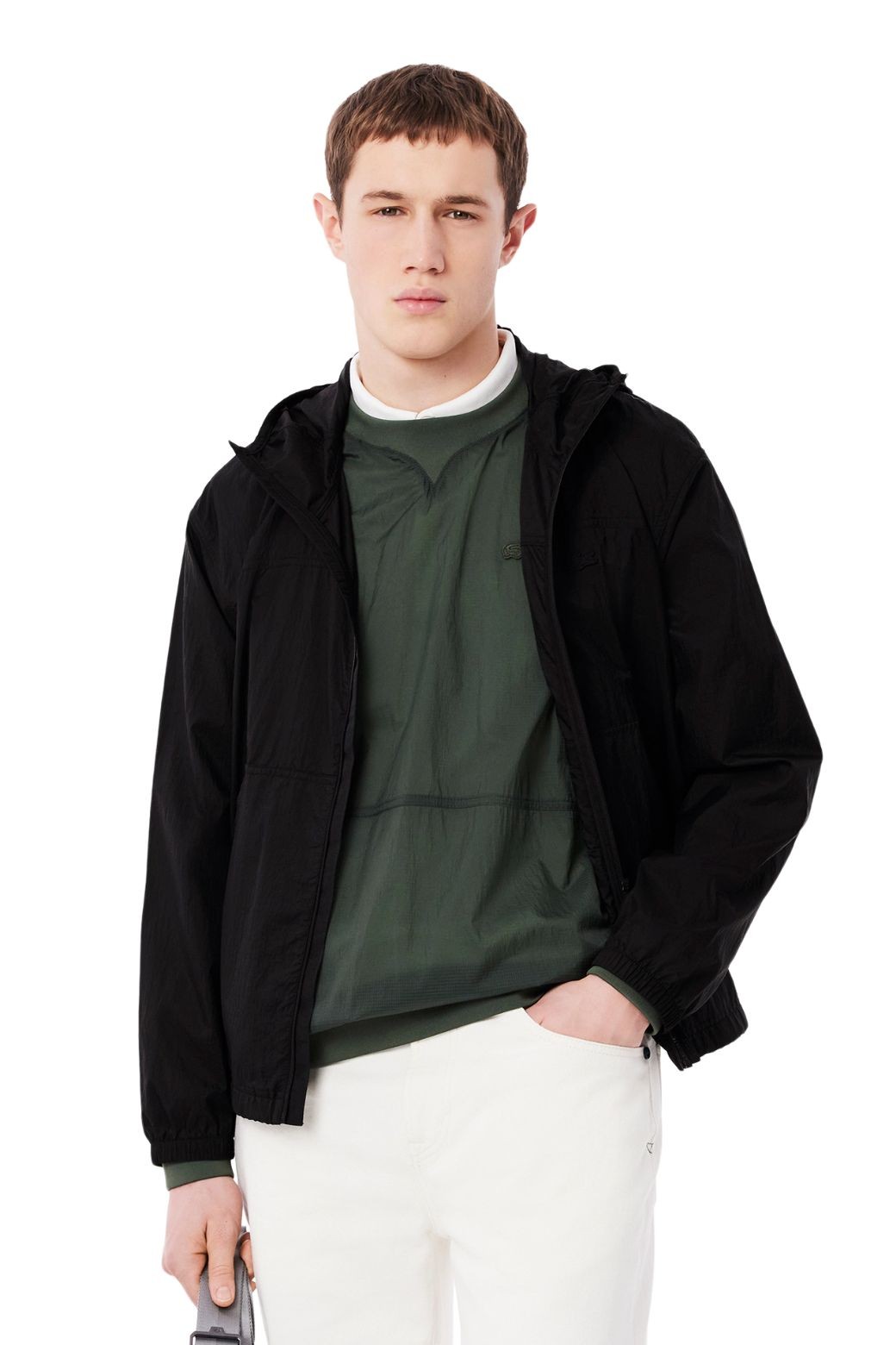 Chaqueta Lacoste Ripstop Negro