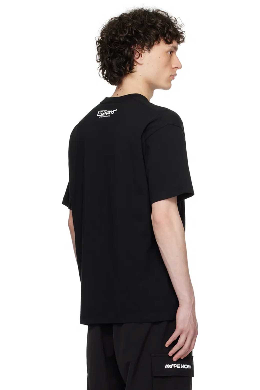 Camiseta AAPE Gold Logo Negra