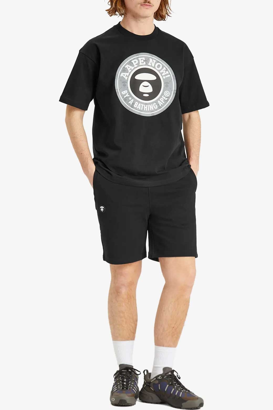 Bermuda AAPE Now Moonface Shorts Negro