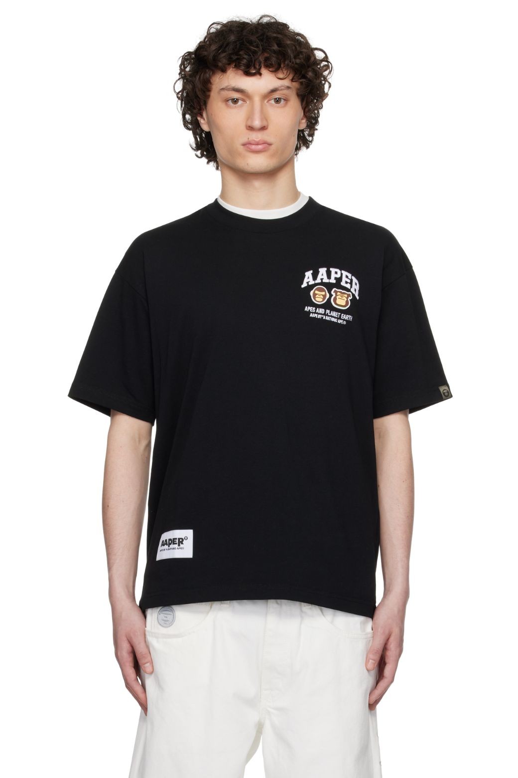 Camiseta AAPE Basic AAPER Negra