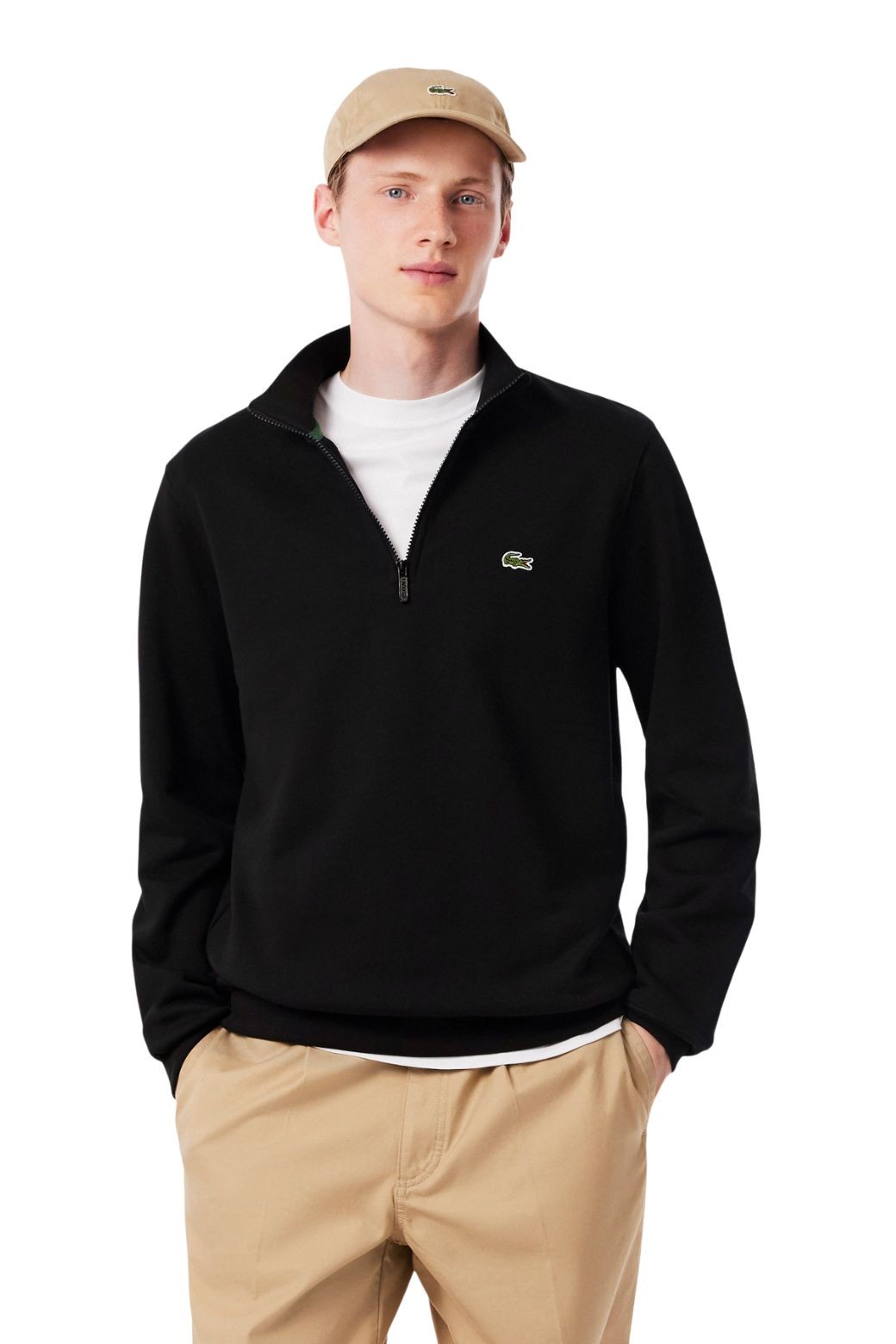 Chaqueta Lacoste High Zip Up Negro