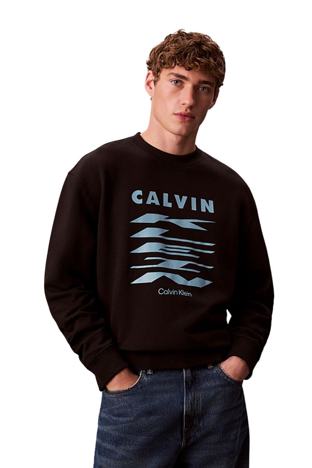 Sudadera Calvin Klein 350Terry Negro y Azul