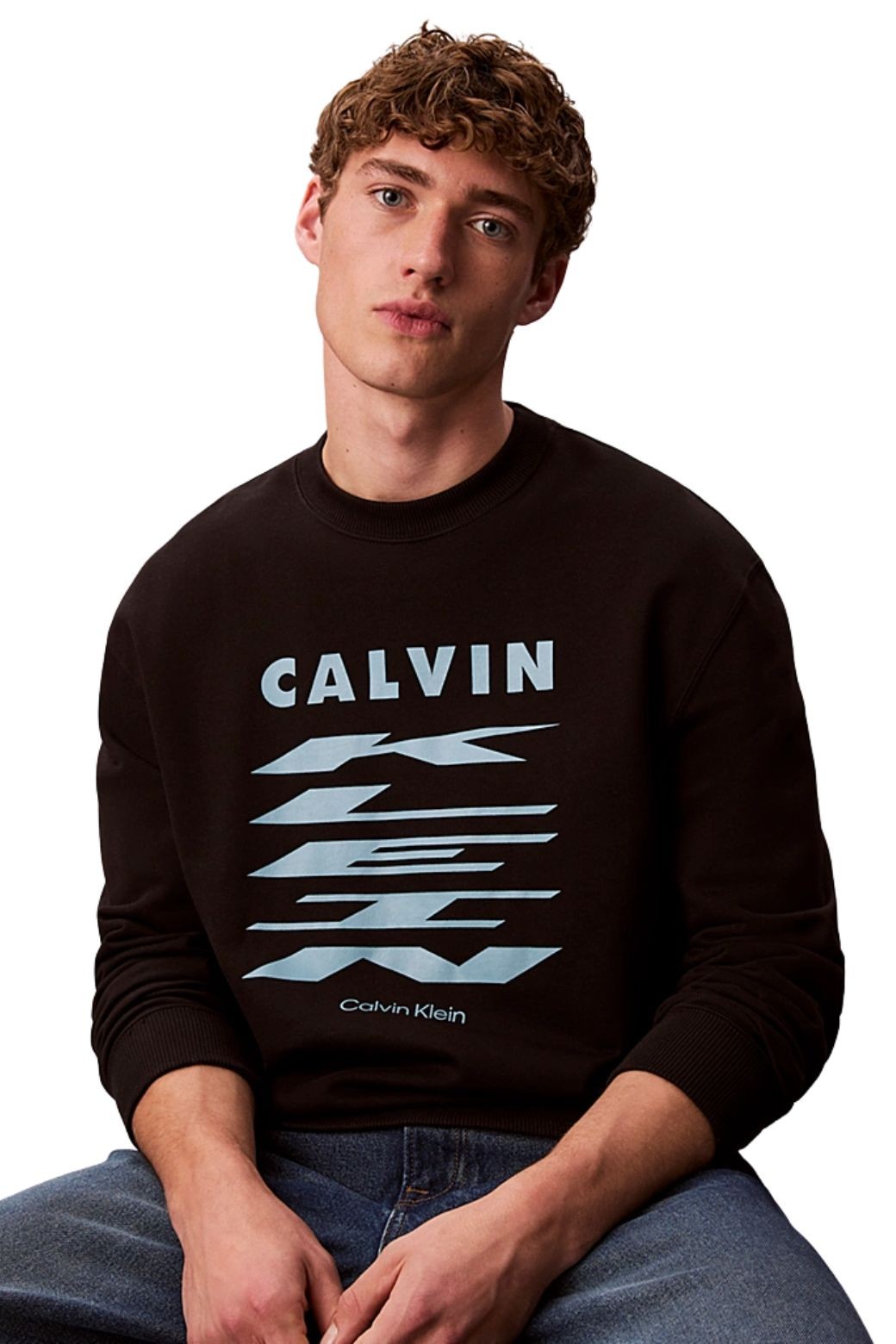 Sudadera Calvin Klein 350Terry Negro y Azul