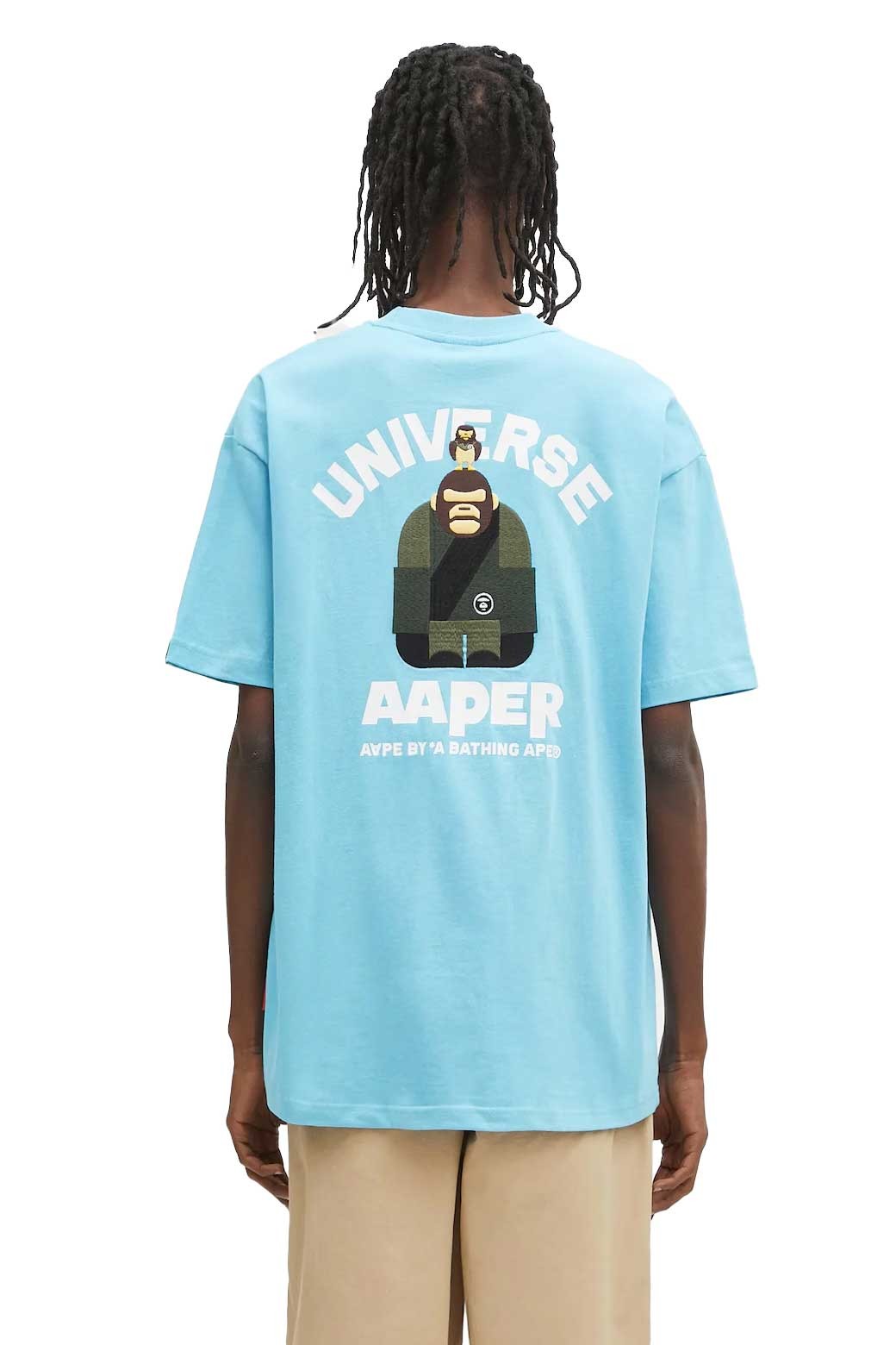 Camiseta AAPE Back Aaper Turquesa