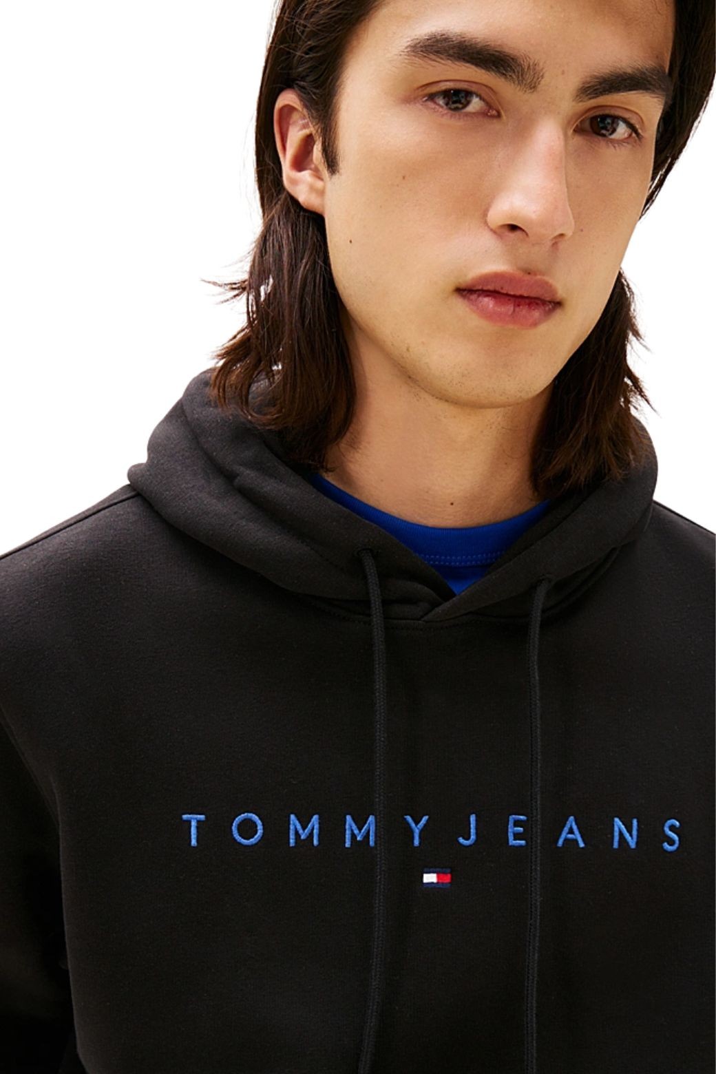 Sudadera Tommy Jeans Linear Logo Negro