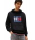 Sudadera Tommy Jeans Regular Flag Negro