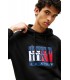 Sudadera Tommy Jeans Regular Flag Negro