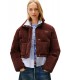 Abrigo Tommy Jeans Cord Puffer Marrón