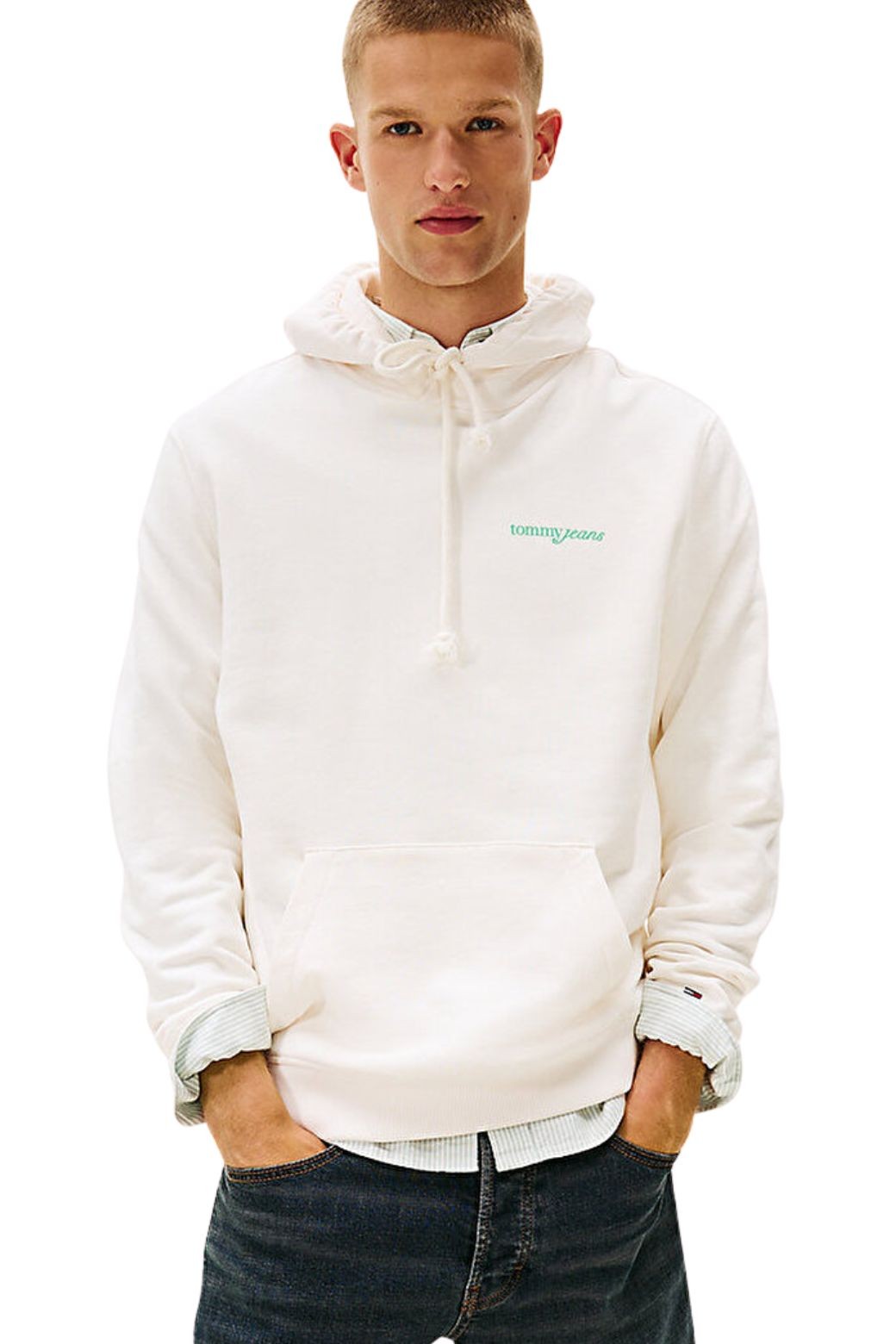 Sudadera Tommy Jeans Regular Blur Blanco