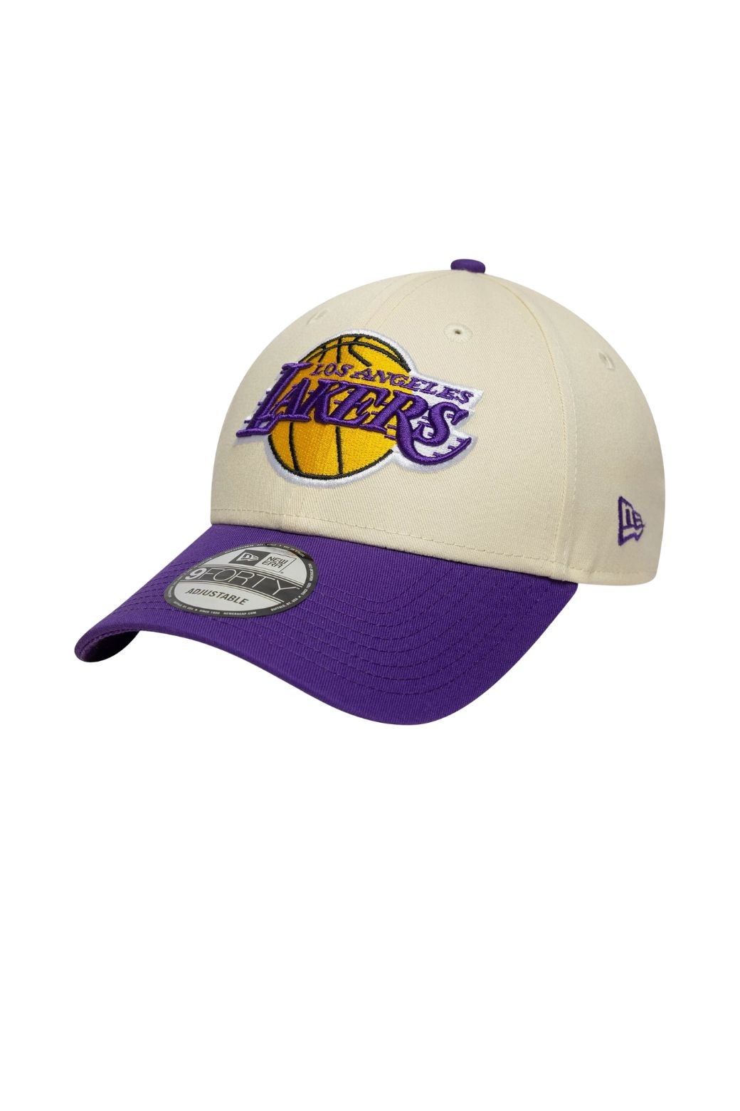 Gorra New Era LA Lakers Beige y Morado