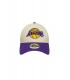 Gorra New Era LA Lakers Beige y Morado