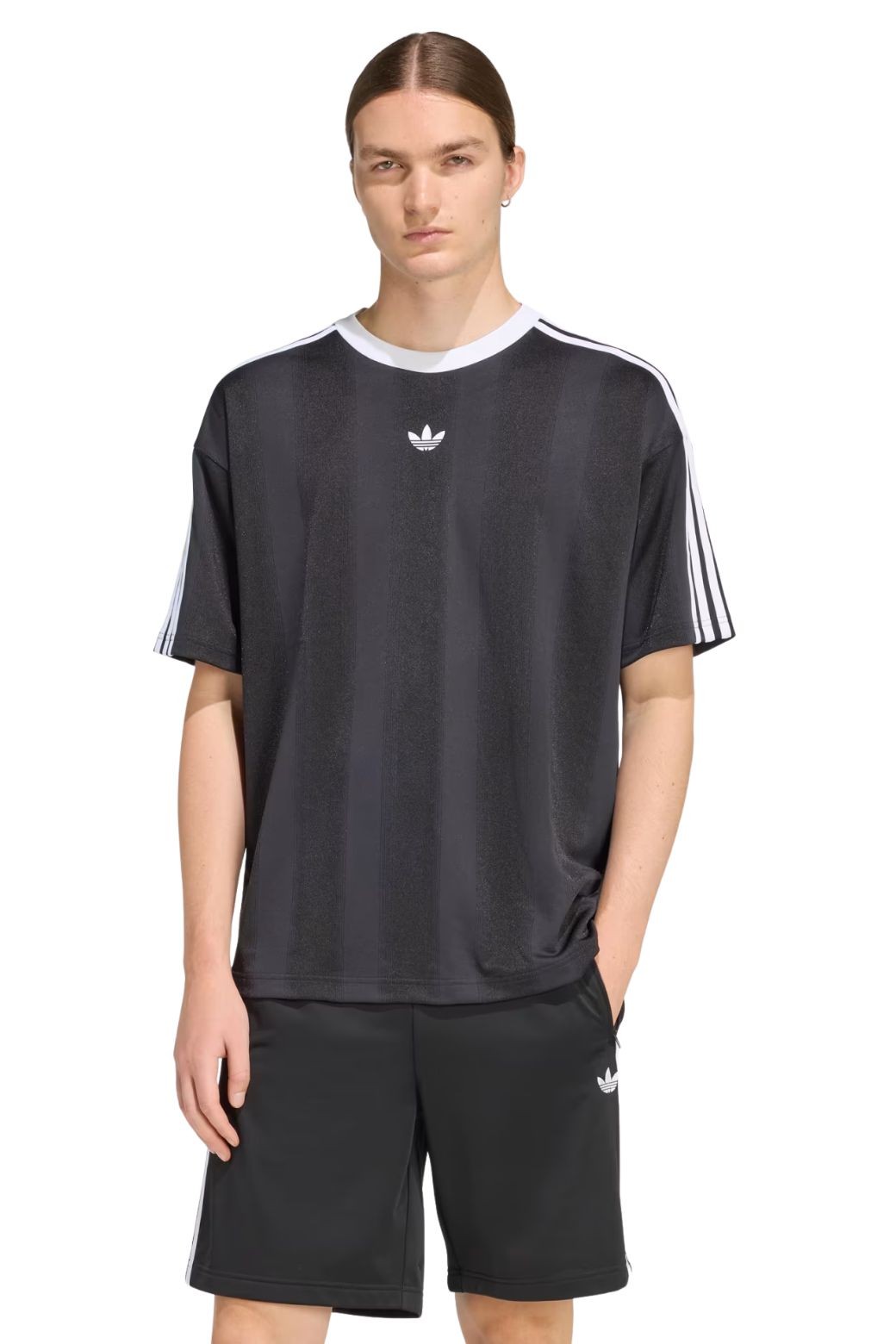 Camiseta Adidas Jacquard Adicolor Negra