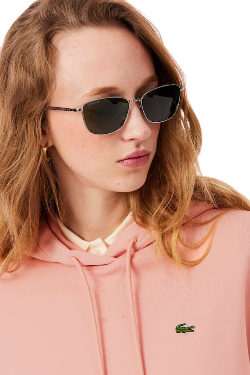 Sudadera Lacoste Felpa Oversized Rosa