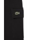 Pantalón Corto Lacoste Cargo Felpa Negro