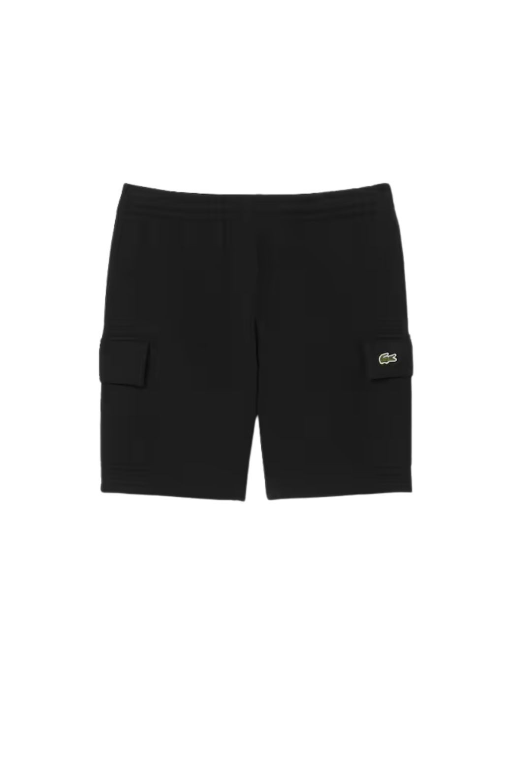 Pantalón Corto Lacoste Cargo Felpa Negro