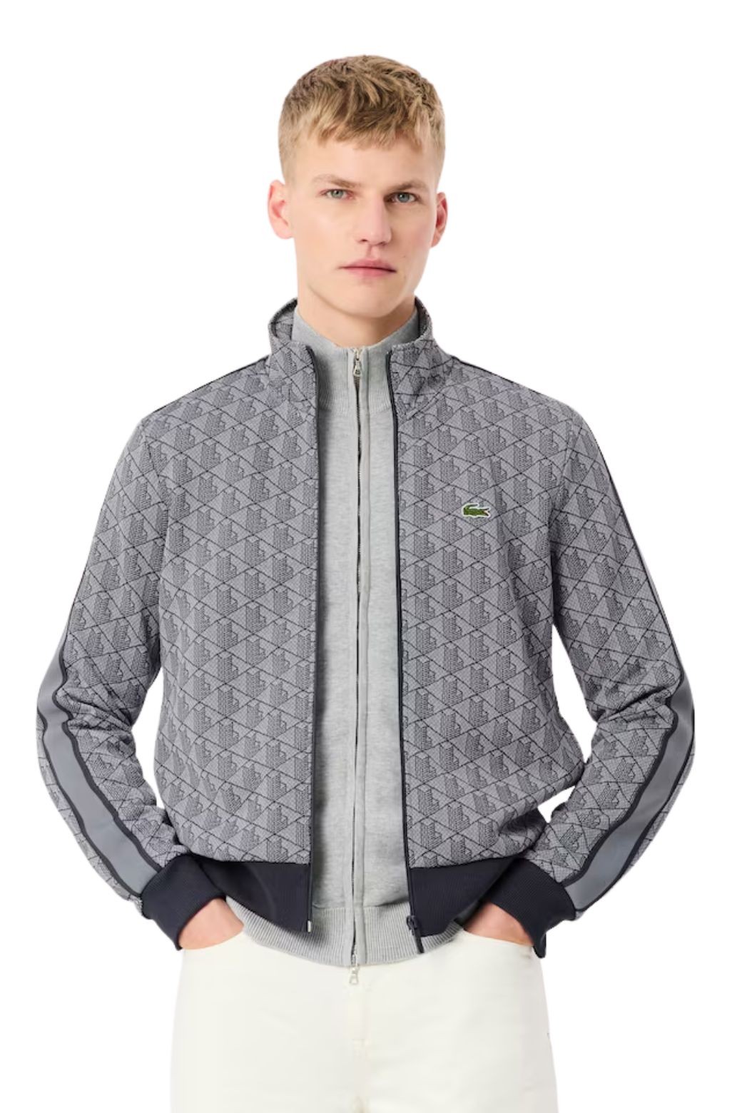 Chaqueta Lacoste Paris Jacquard Gris