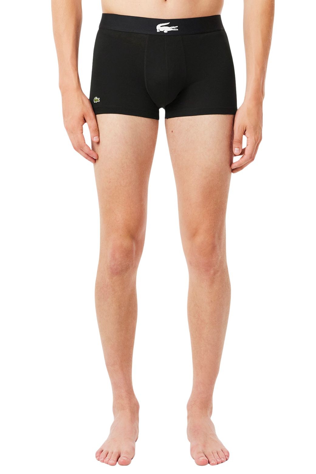 Boxers Lacoste Pack 3 Lateral Logo Negro
