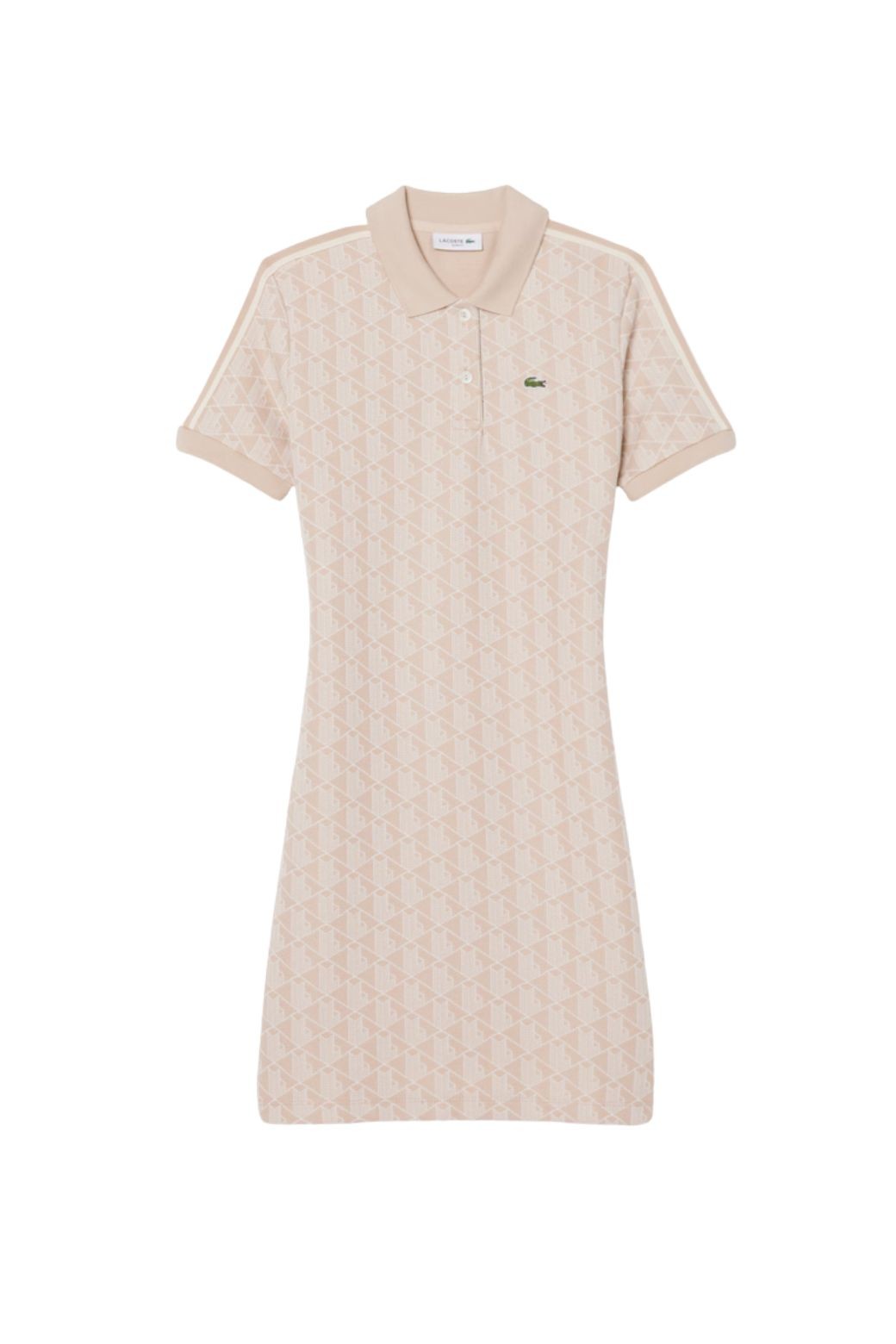 Vestido Lacoste Monograma Beige