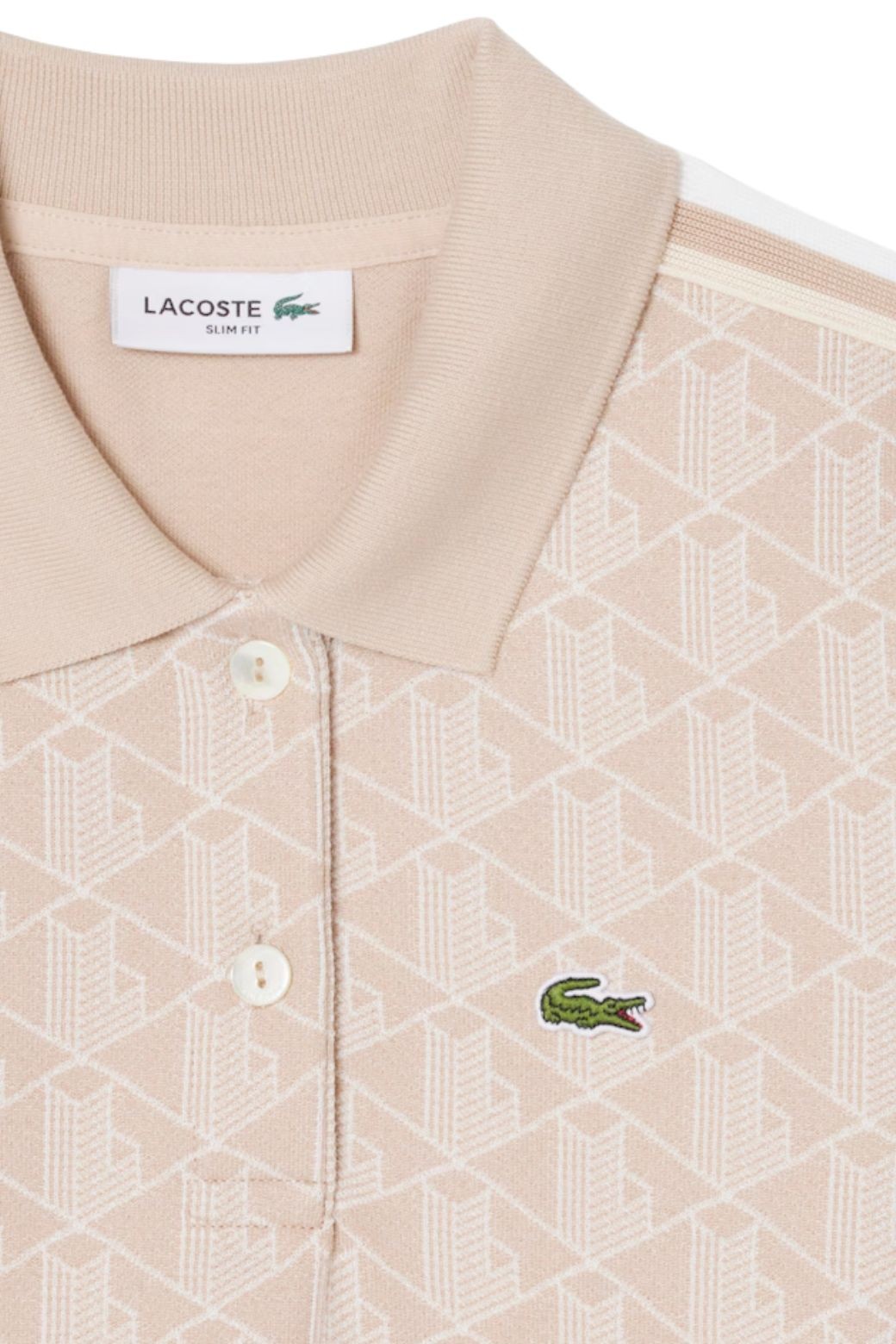 Vestido Lacoste Monograma Beige