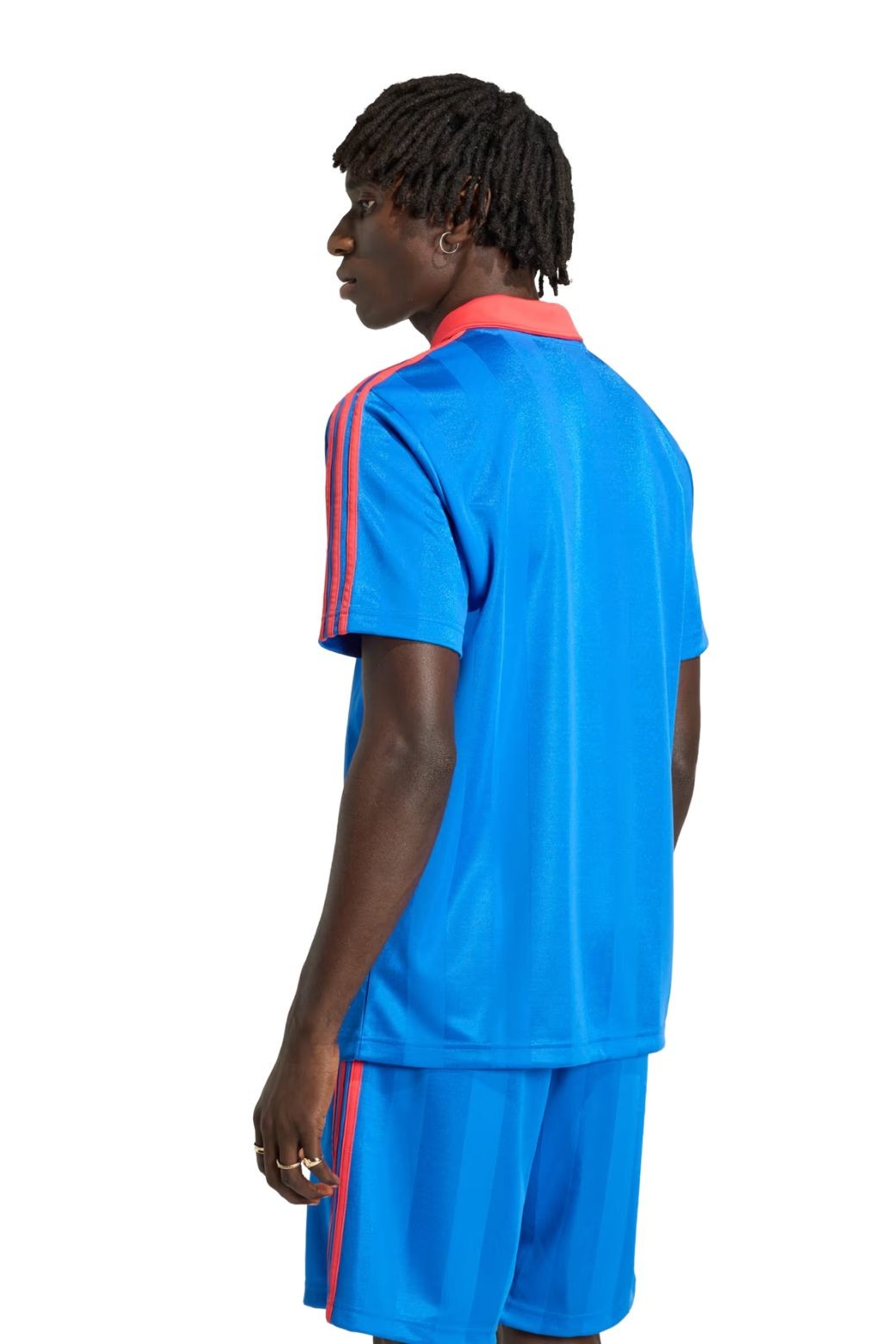 Polo Adidas JSY Archive Collar Azul y Rosa