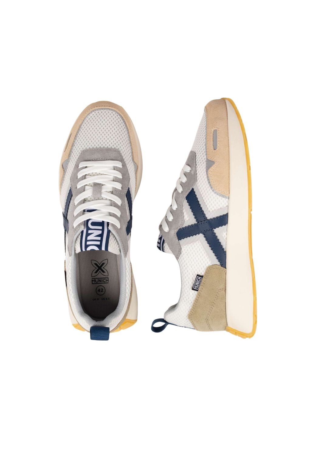 Zapatillas Munich Xemine 97 Blanca y Azul