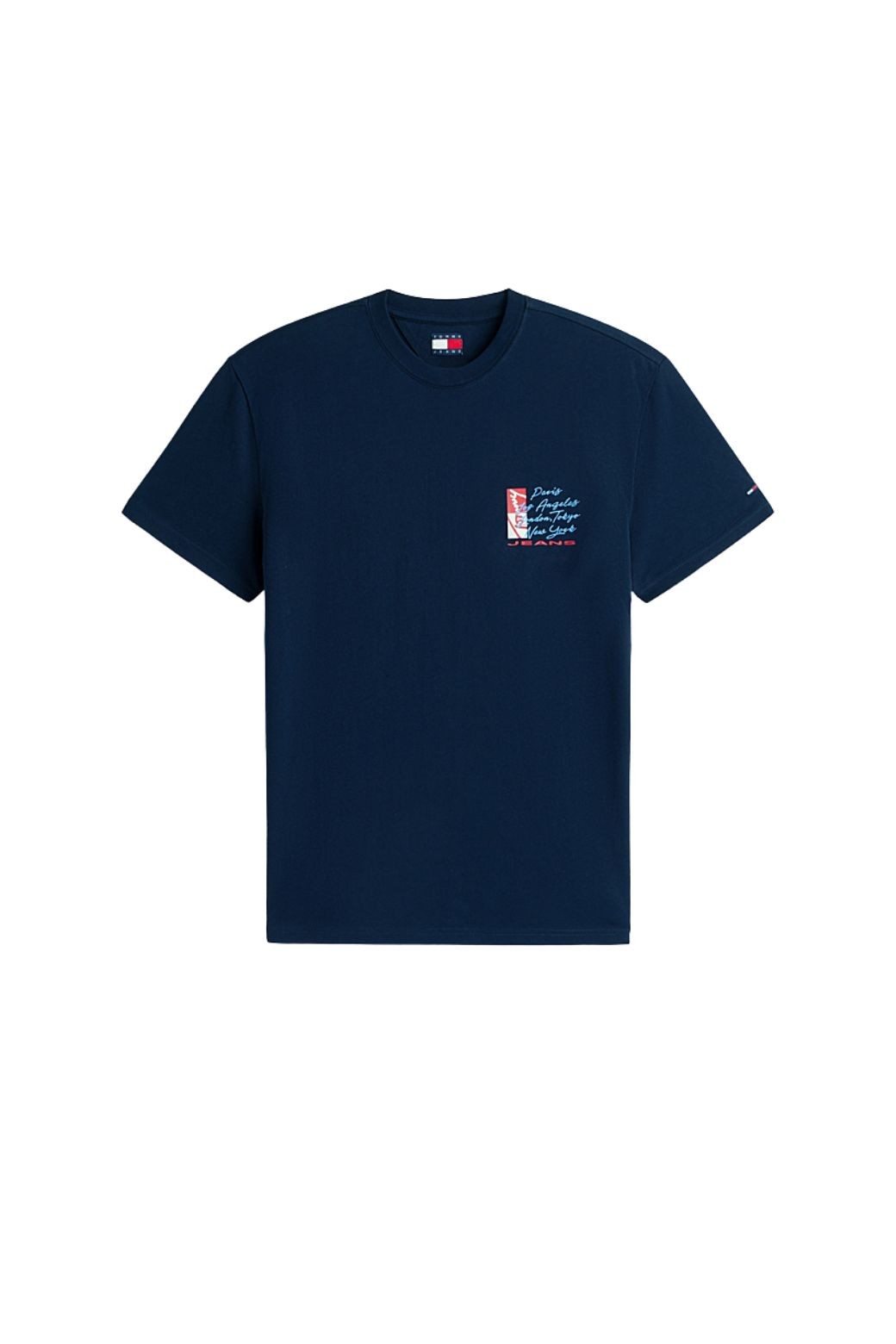 Camiseta Tommy Jeans Regular Signature Azul Marino