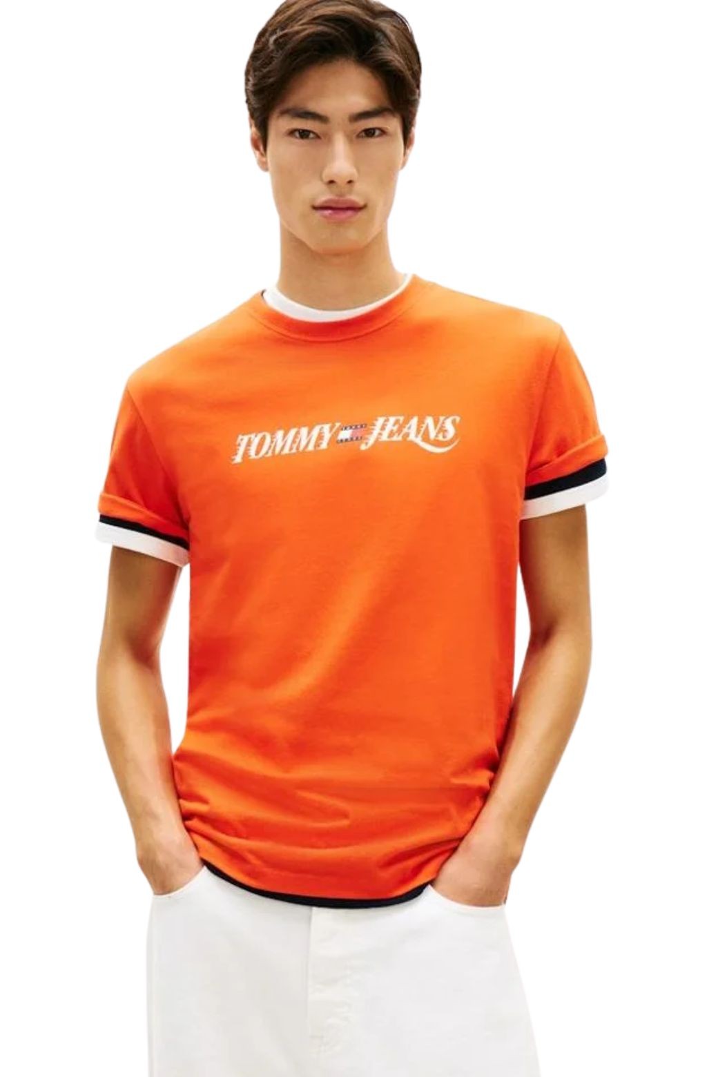 Camiseta Tommy Jeans Regular Vintage Naranja
