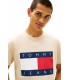 Camiseta Tommy Jeans Big Flag Beige