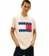 Camiseta Tommy Jeans Big Flag Beige