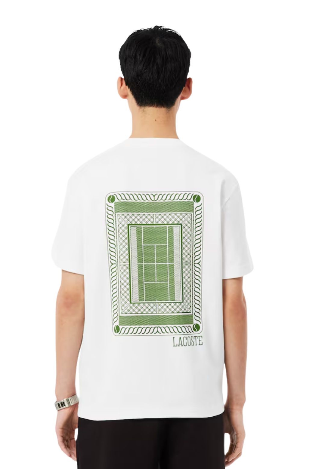 Camiseta Lacoste Jersey Estampado Blanca