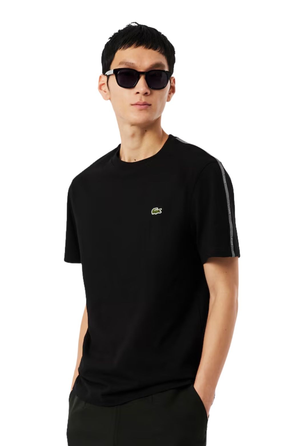 Camiseta Lacoste Franjas Negra