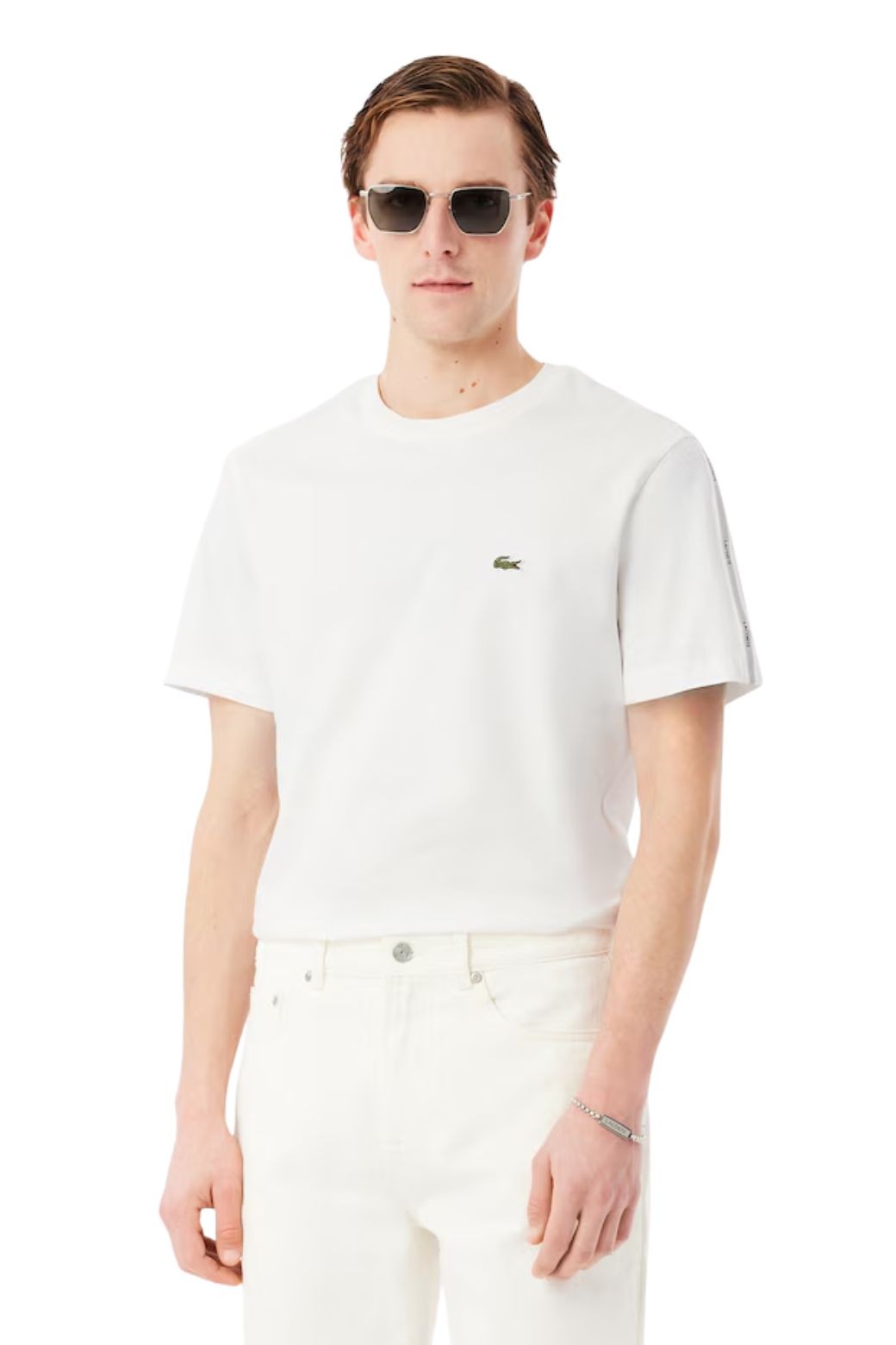 Camiseta Lacoste Franjas Blanca