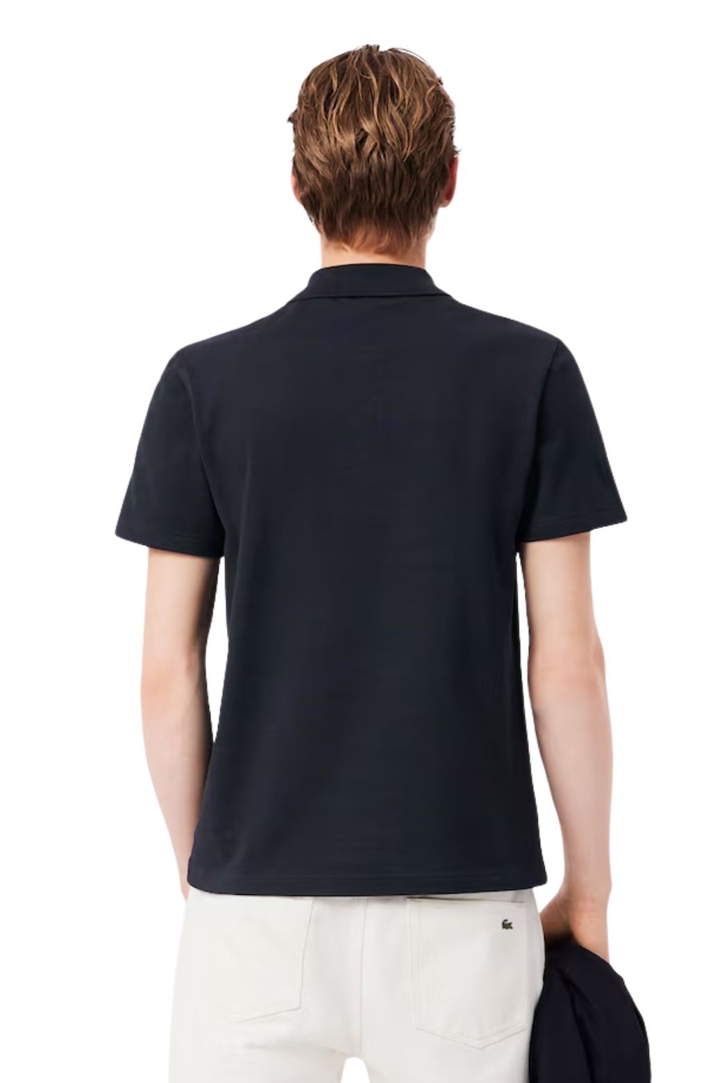 Polo Lacoste Colorblock Negro
