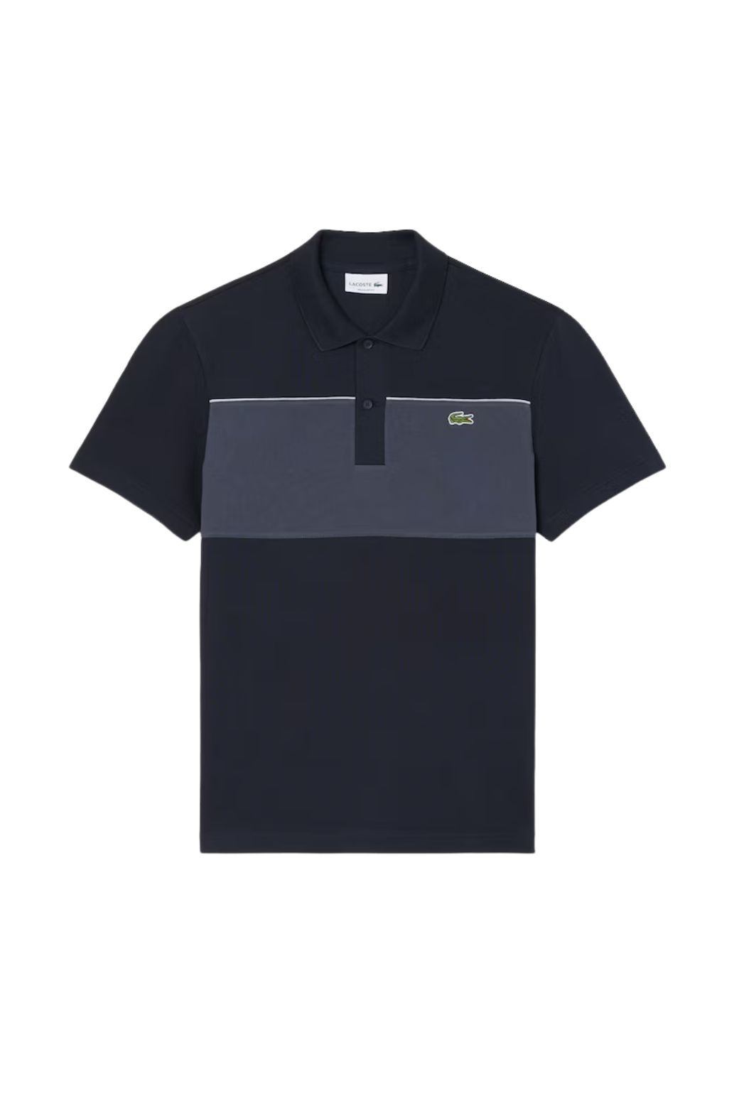 Polo Lacoste Colorblock Negro