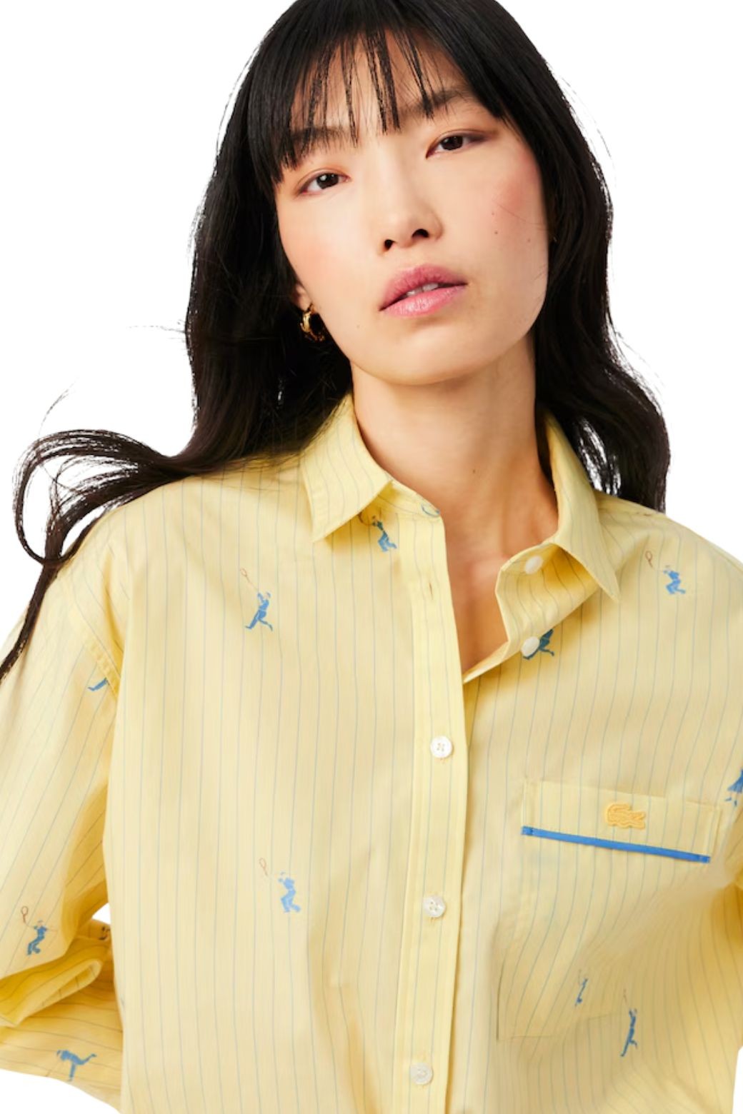 Camisa Lacoste Jacquard Amarilla