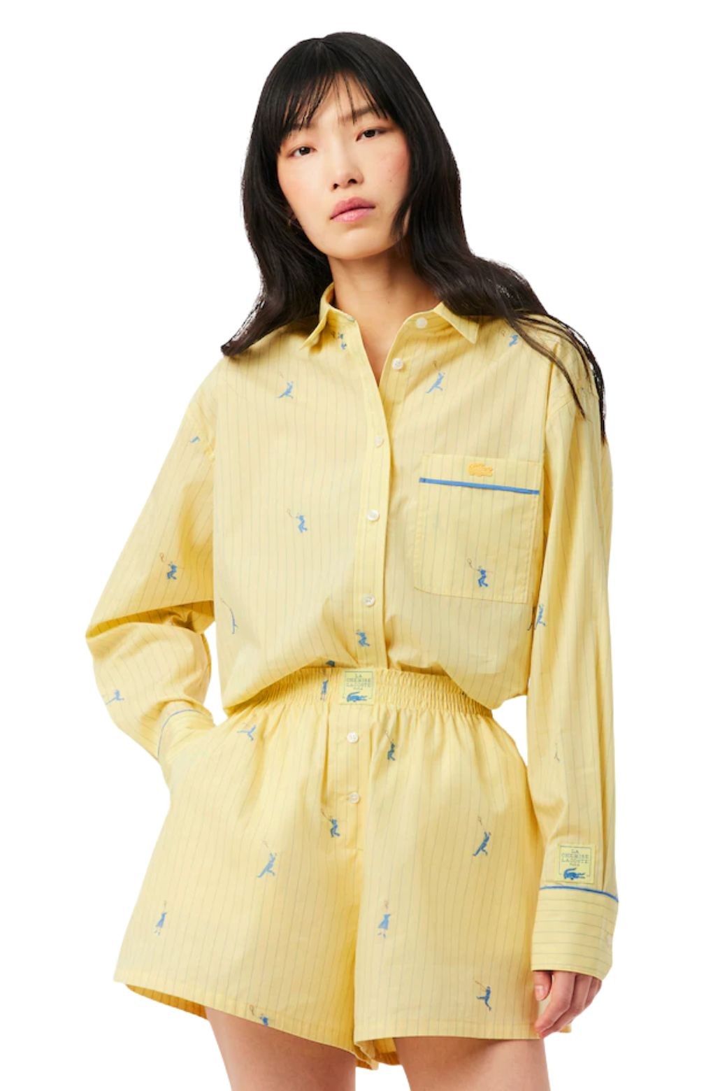 Camisa Lacoste Jacquard Amarilla