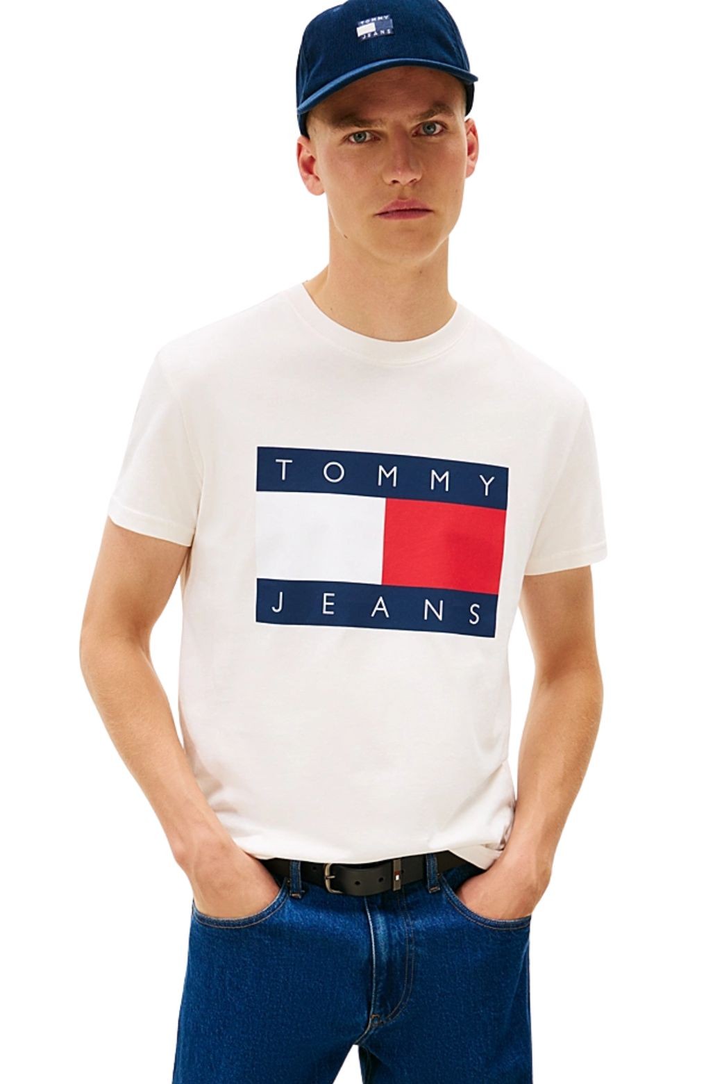 Camiseta Tommy Jeans Big Flag Blanca
