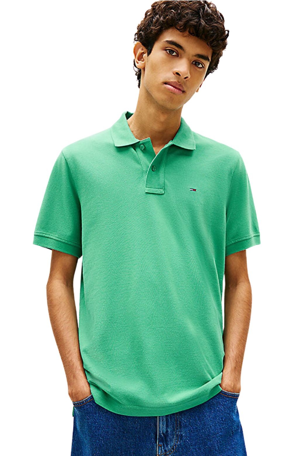 Polo Tommy Jeans Essential Verde