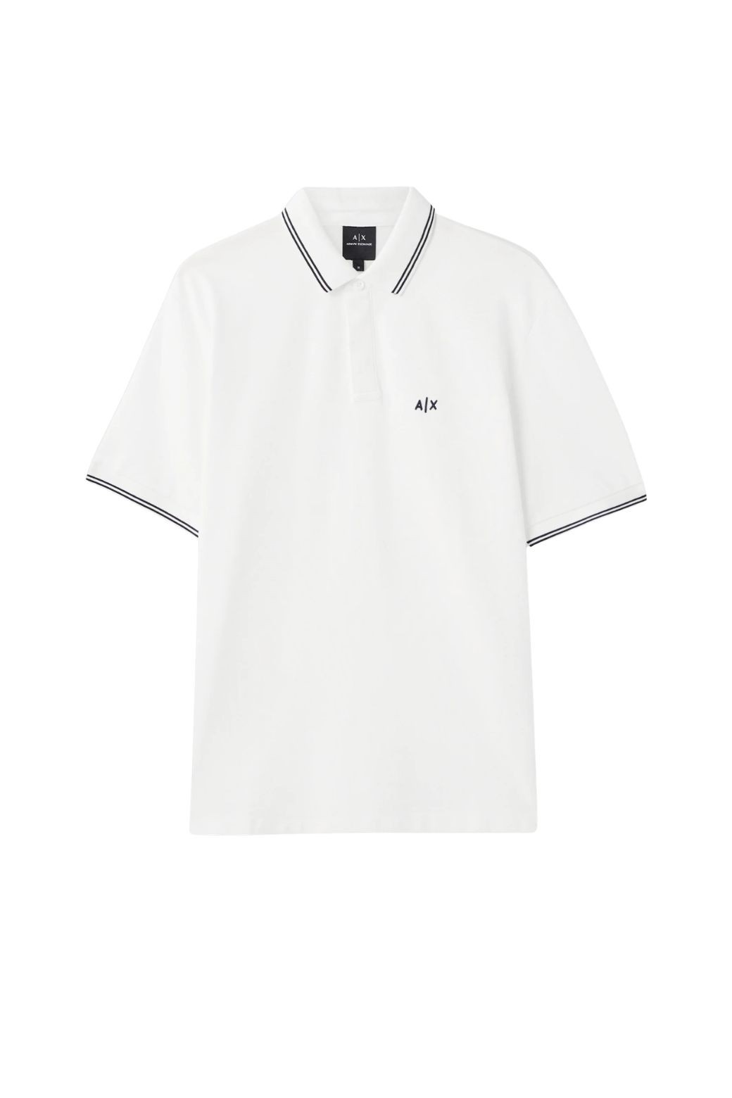 Polo Armani Exchange Ribbed Blanco