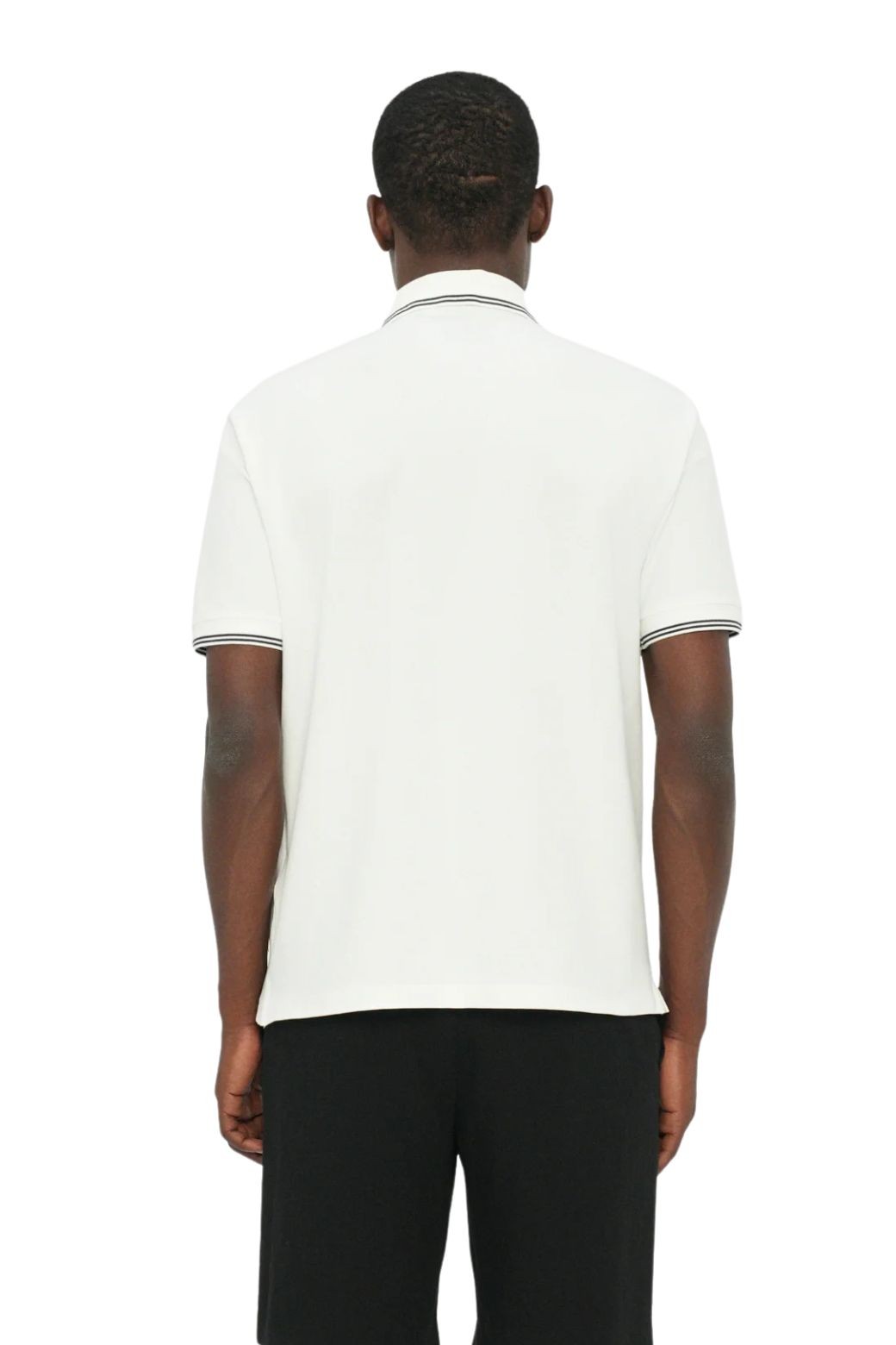 Polo Armani Exchange Ribbed Blanco