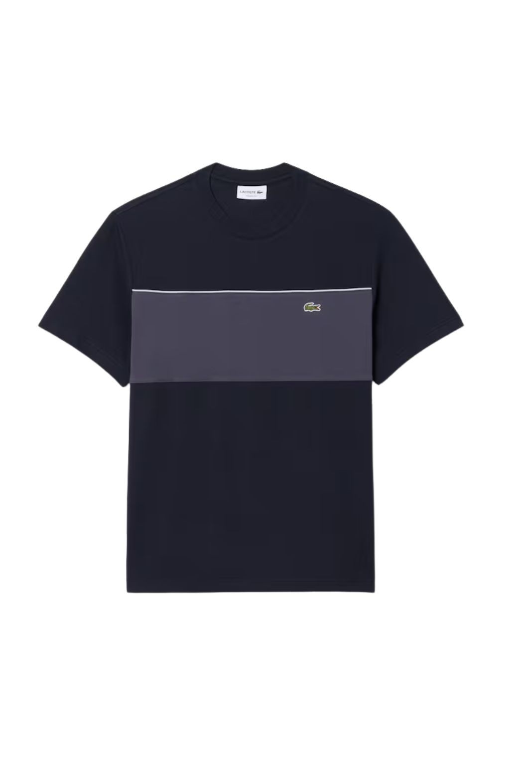 Camiseta Lacoste Colorblock Negra y Gris
