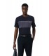 Camiseta Lacoste Colorblock Negra y Gris