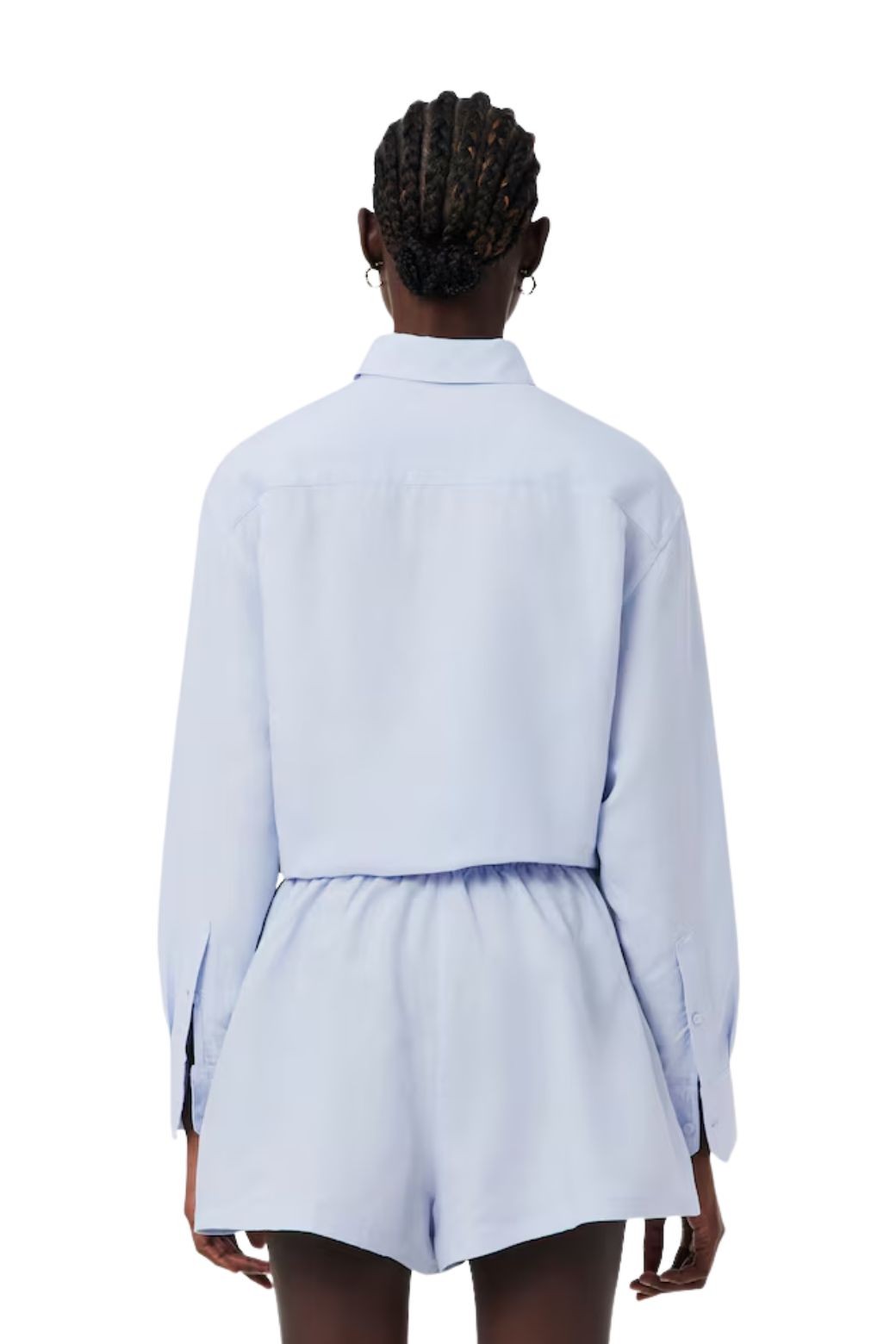Camisa Lacoste Oversized Wmns Azul Celeste