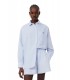 Camisa Lacoste Oversized Wmns Azul Celeste
