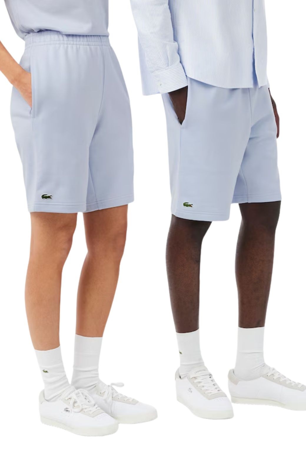 Bermuda Lacoste Regular Fit Fleece Celeste