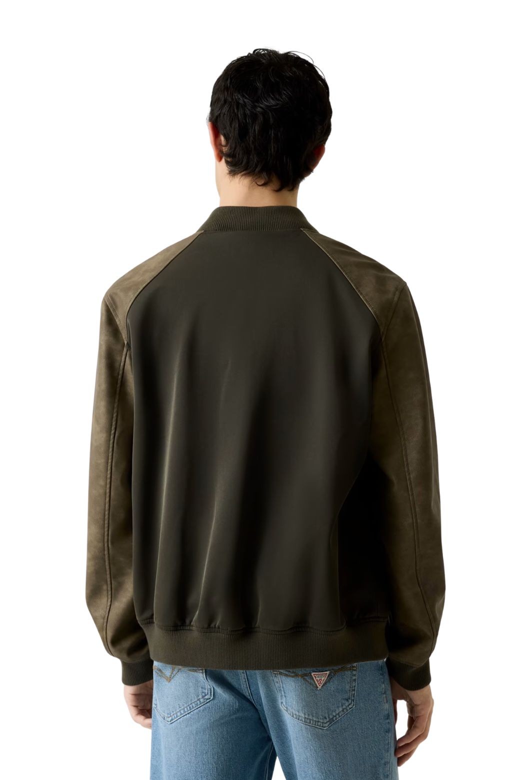 Chaqueta Guess Heritage Varsity Marron y Verde
