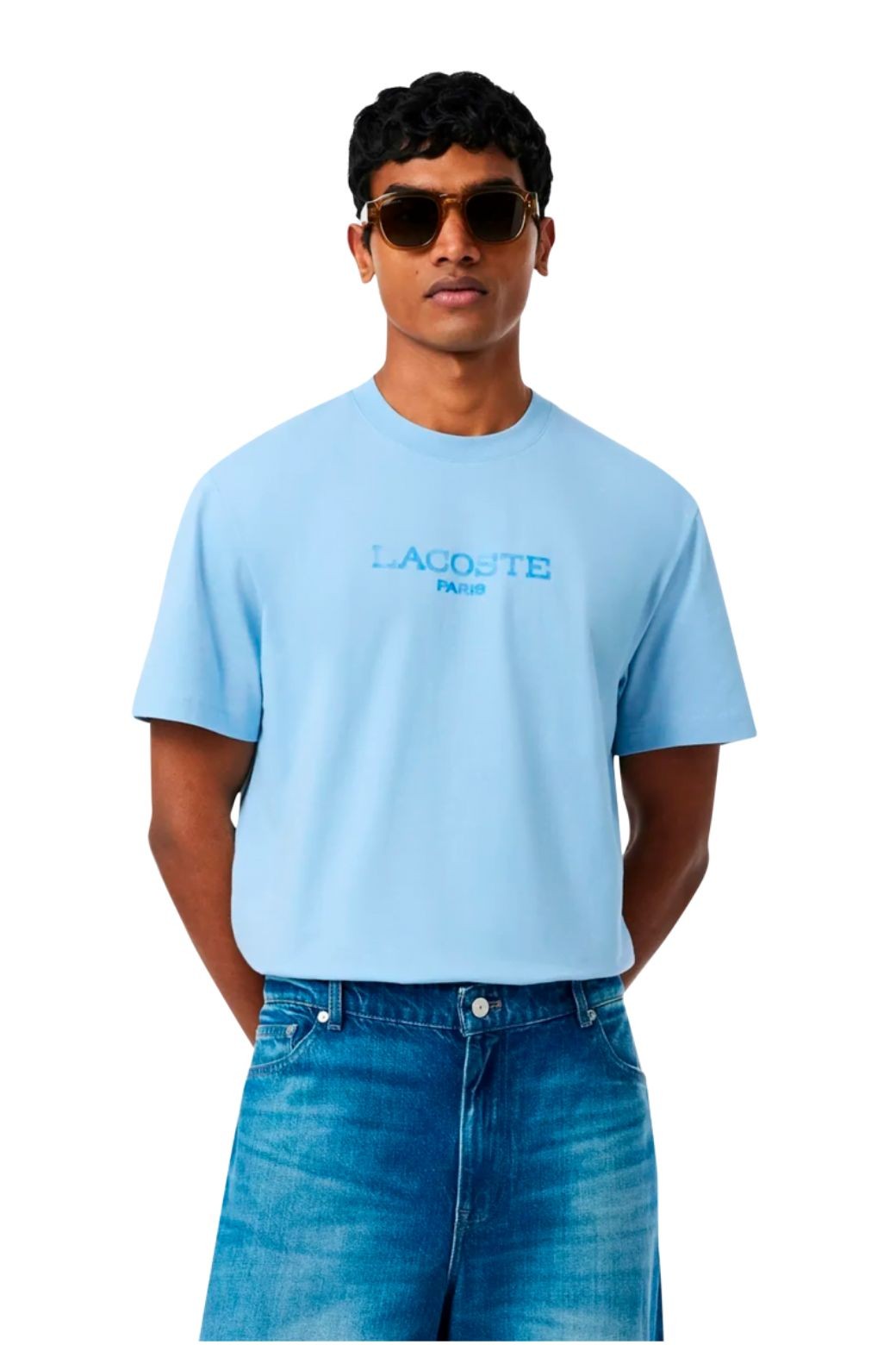 Camiseta Lacoste Printed Celeste
